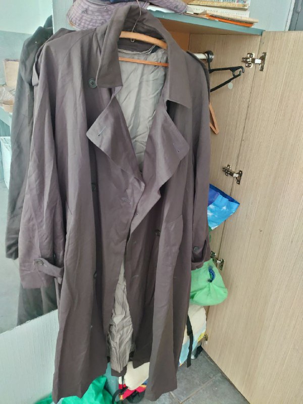 Кожаная куртка мужская XL, Тренч плащ L XL 2