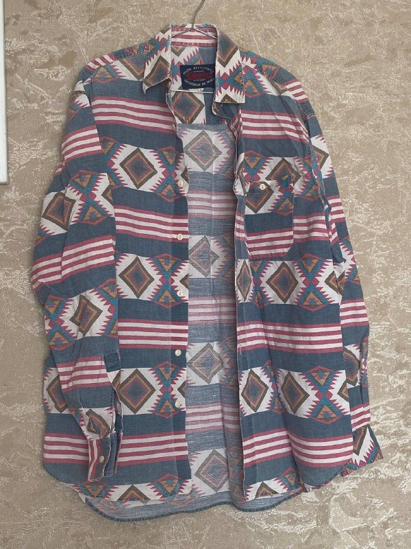 Винтажная хлопковая рубашка в этно стиле