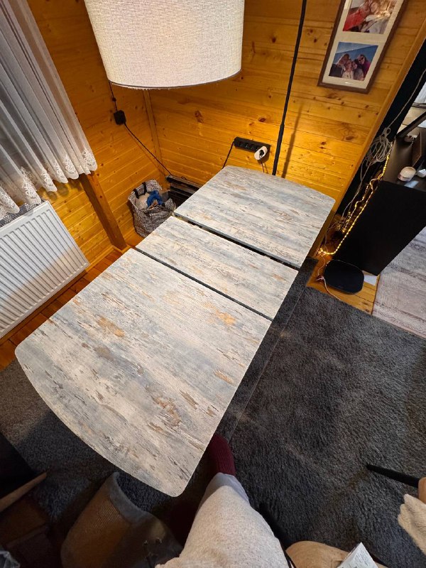 Синий стол 159x75 см, 130x75 см 3
