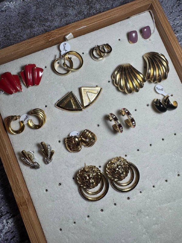 Винтажные серьги Monet, Anna Klein, Swarovski, Givenchy