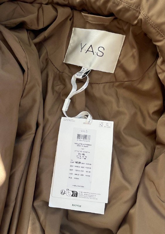 Пуховик Y.A.S длинный с поясом размер L XL новый 6