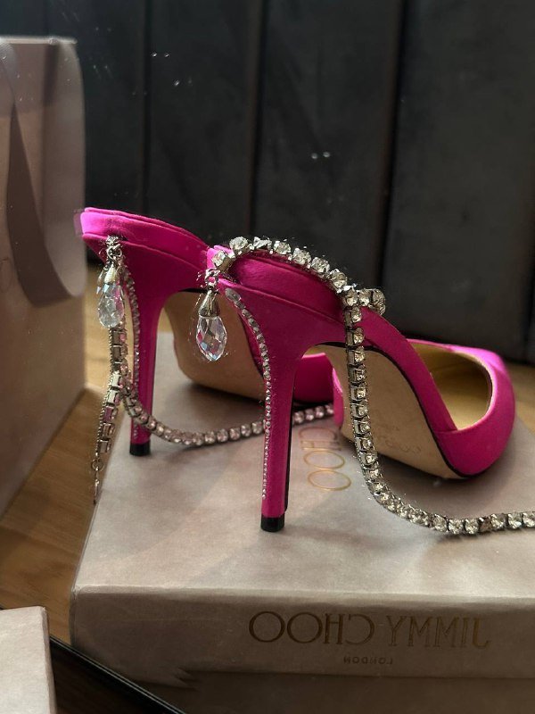 Туфли Jimmy Choo розовые с декором Размер 40 2