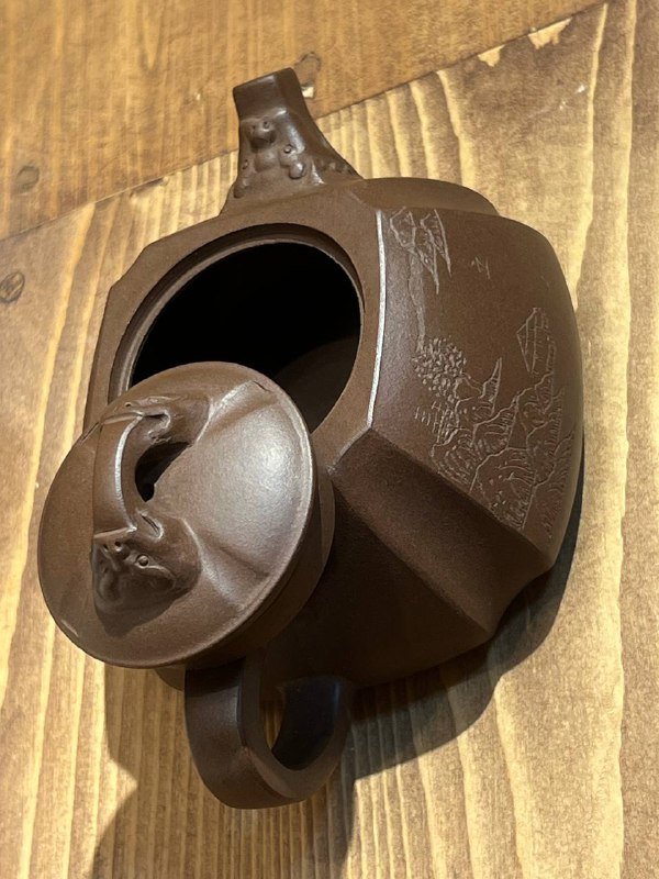 Исинский чайник 300мл фиолетовая глина 7