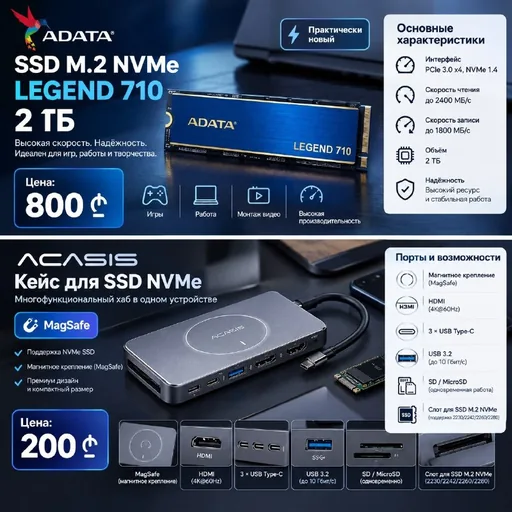 SSD M.2 NVMe 2 ТБ