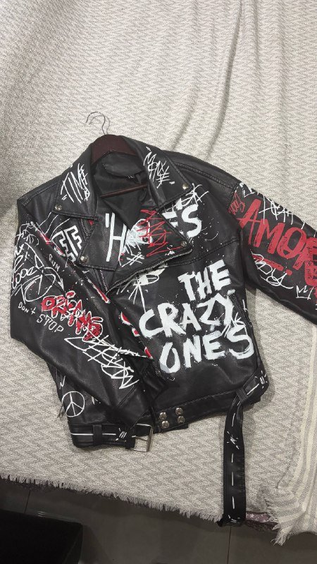 Куртка кожаная (кожзам) размер L на М