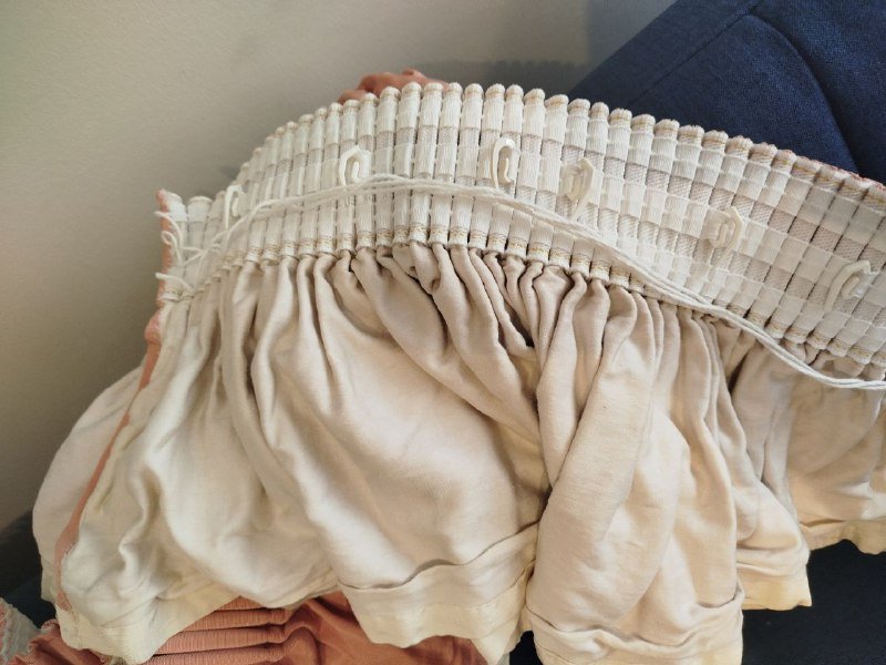 Ламбрекен на широкой шторной ленте розовый 2