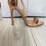 Женские босоножки розовое золото 2