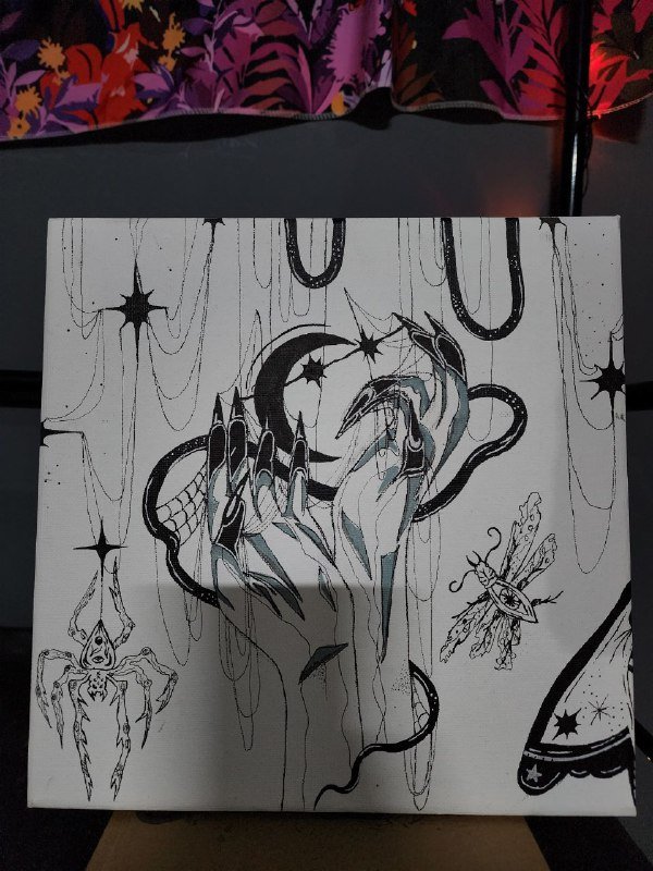 холст с эксклюзивным рисунком 25x25 3