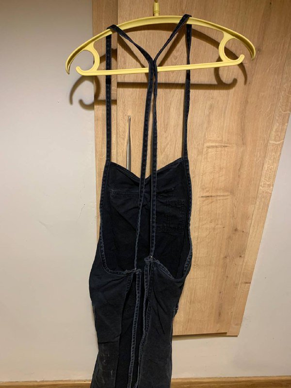 Черный джинсовый фартук 2