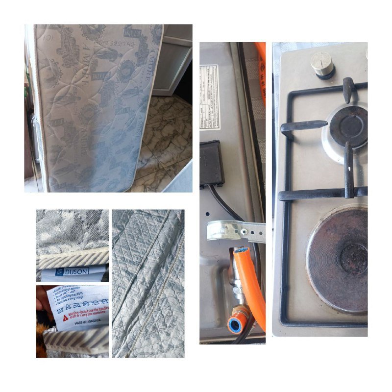 Детский матрас, наматрасник, плита газ+электро