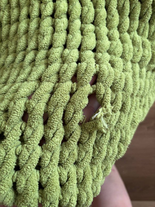 Плед 220х250 крупная вязка мягкий 4