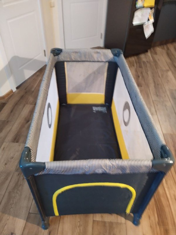 Переносная кроватка-манеж 120х60 см с матрасом 3