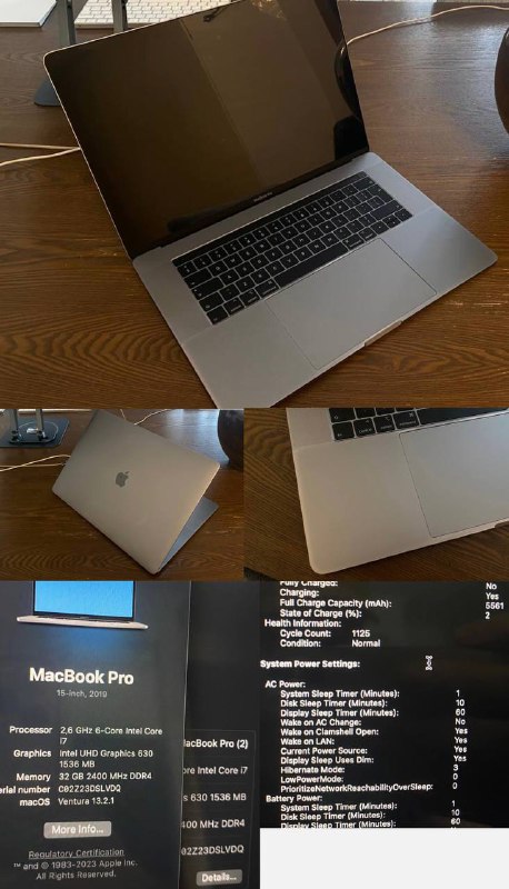MacBook Pro 15-inch 2019, 32GB RAM