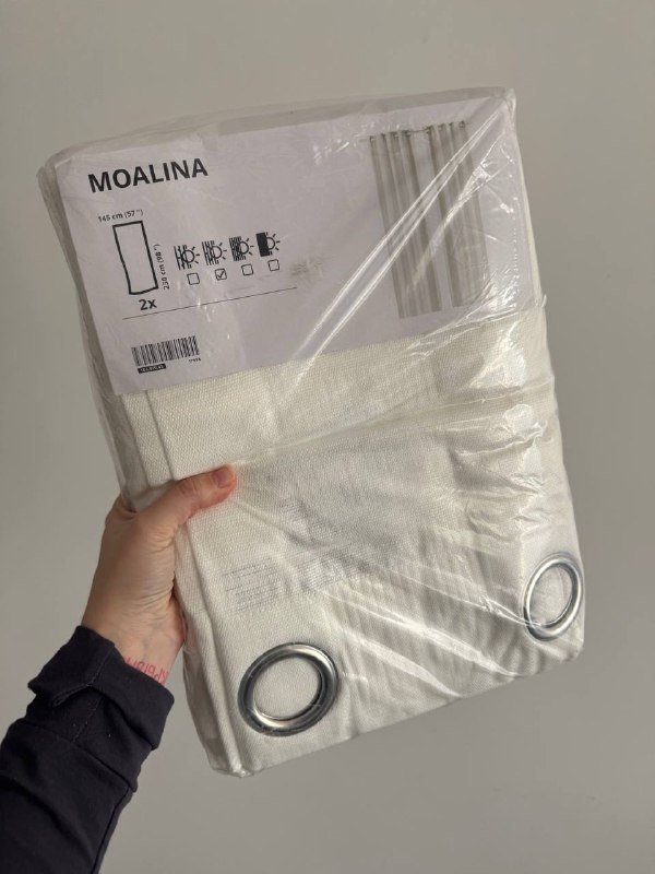 Шторы IKEA moalina белые плотные