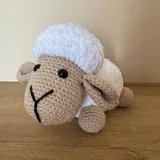 Вязанные игрушки, зайка, жираф, собака, морской котик, овечка 3