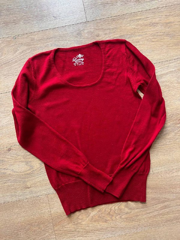 Джемпер женский красный шелк шерсть S