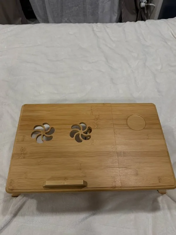 Wooden laptop table for a bed or armchair 1