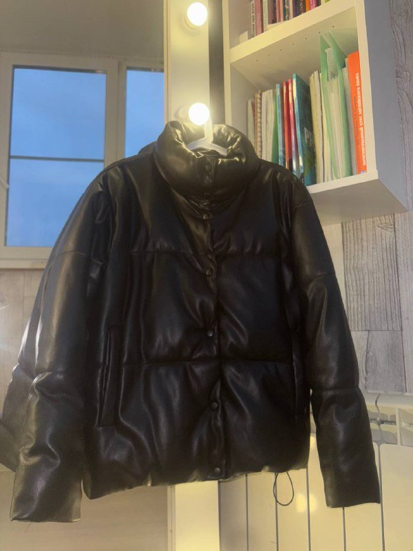 Женская куртка из искусственной кожи VILET, размер М 4