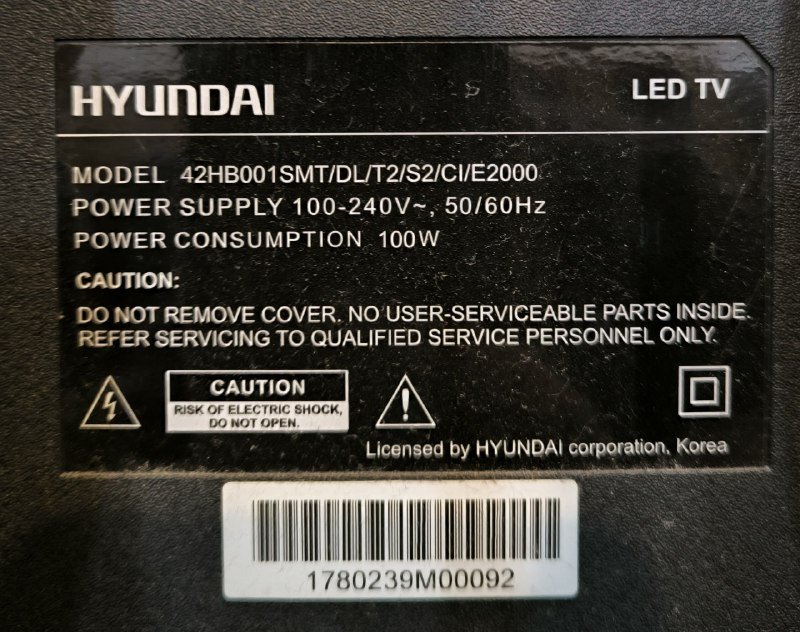 Телевизор Hyundai 42 дюйма FullHD 1080p 3