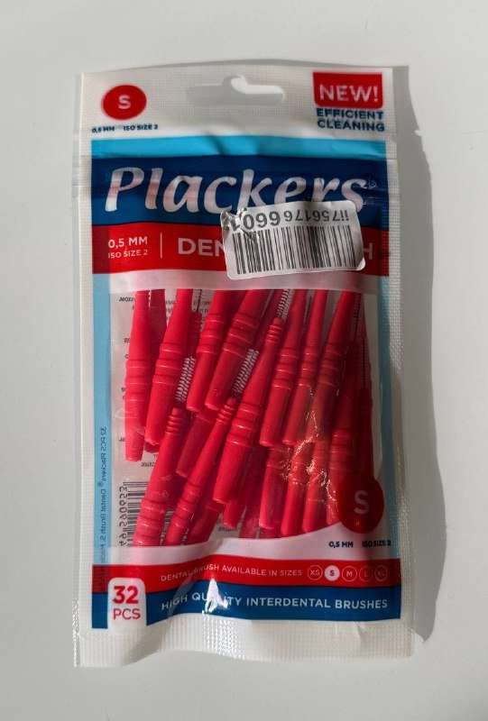 Межзубные ершики Plackers Dental Brush S 0,5 мм 32 шт
