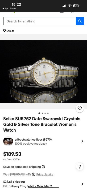 Часы Citizen Eco-Drive Radio Controlled, Часы Seiko SUR752 Swarovski Crystals 6