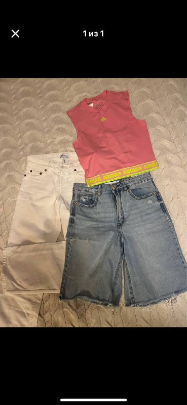 юбка Zara, платье и юбка Bershka, джинсы Adidas XS/S 2