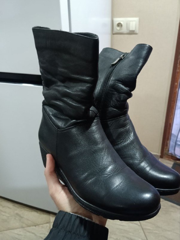 Кожаные сапоги 38 размера, пара 2