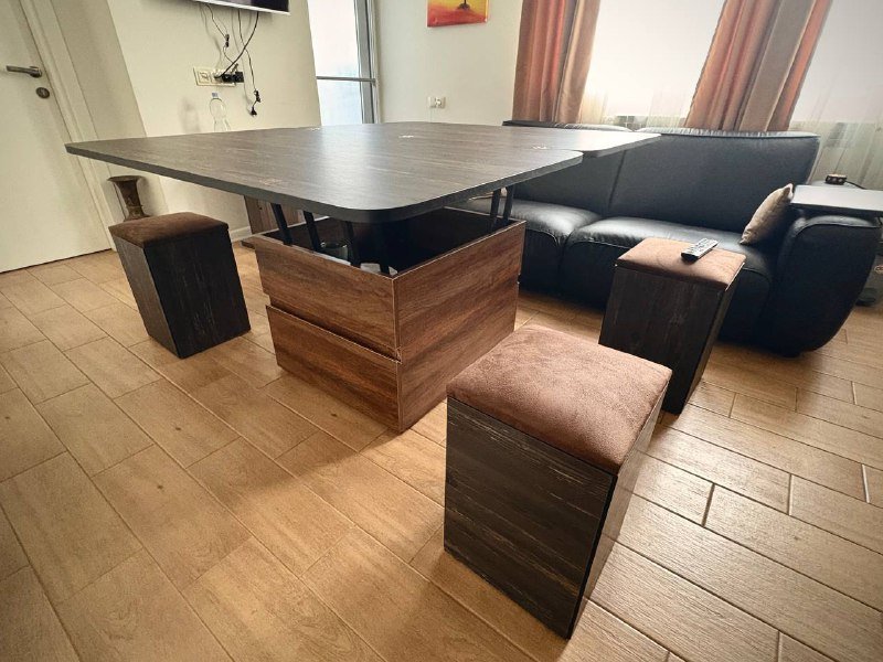 Стол трансформер с 4 стульями 9