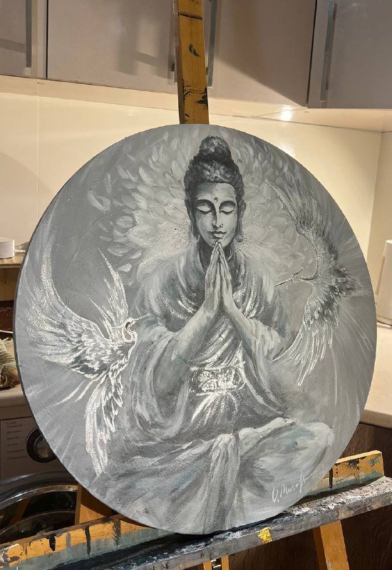 Картина Будда холст акрил 65см