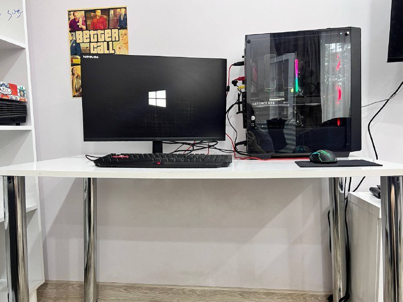 Белый стол с регулируемыми ножками 120x60 см 2