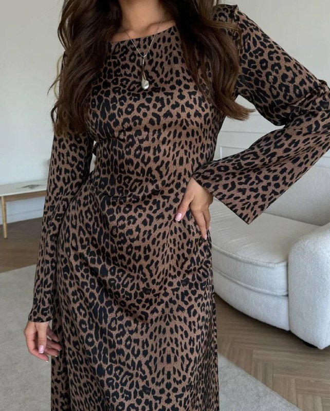 Леопардовое платье 48 размер 2