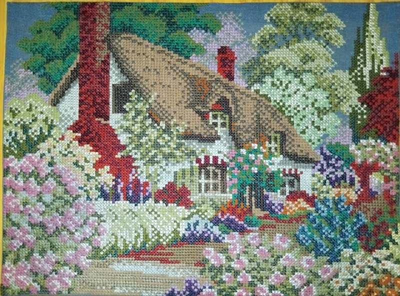 Картина Глаза, Картина Девушка и лошадь, Картина Домик 3