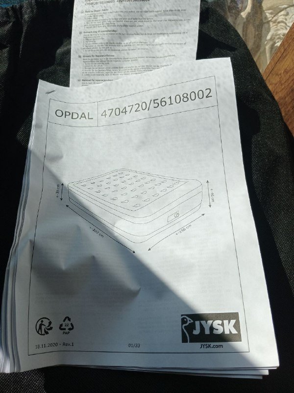 Надувной матрас с компрессором Jysk