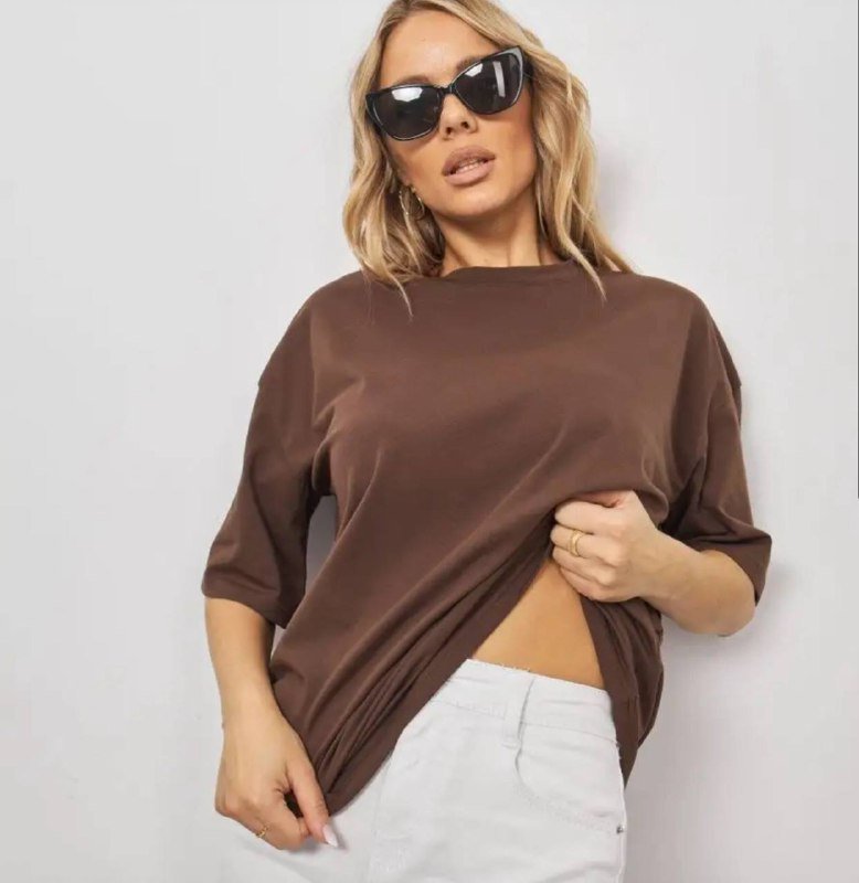 Женская или унисекс футболка шоколад 100% хлопок S 4