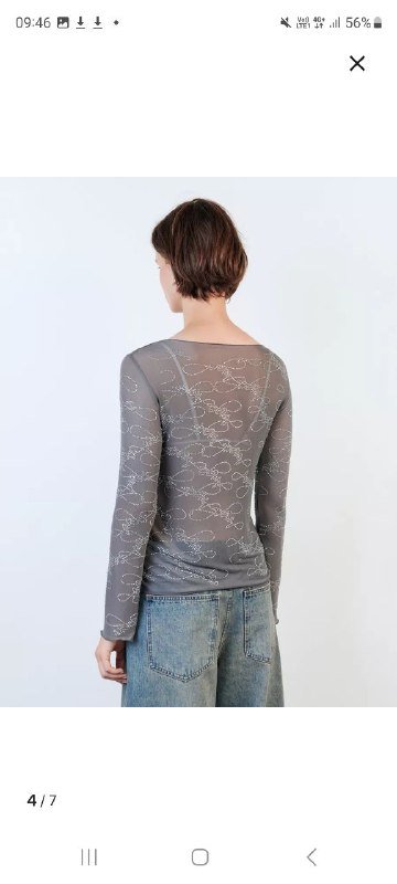 Лонгслив befree женский с стразами серый 4