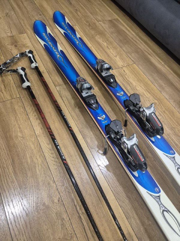 Лыжи Rossignol Bandit b2 с креплениями, палками и сумкой 4