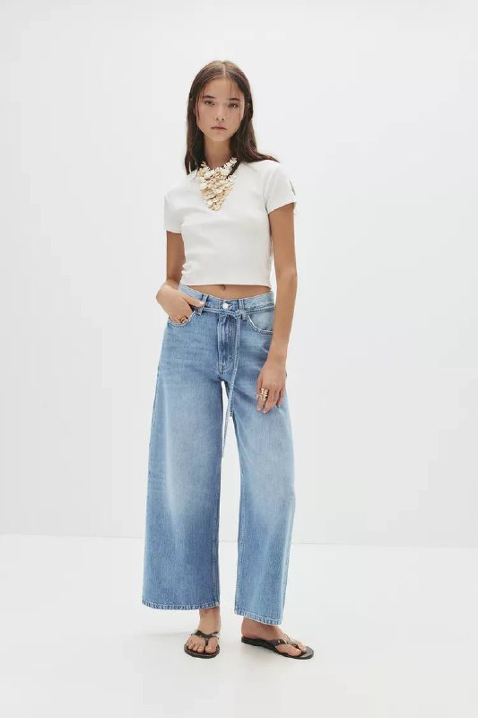 Pull&Bear джинсы, Pull&Bear брюки кремовые