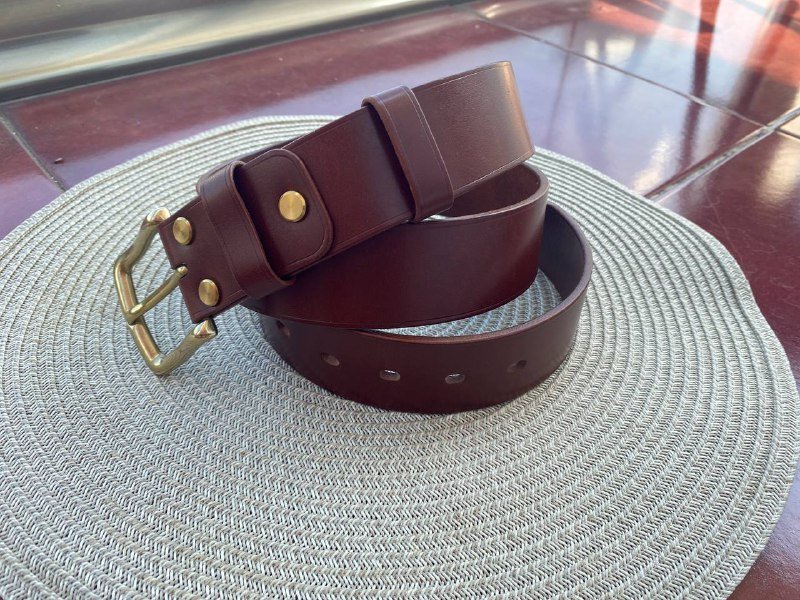 Кожаные ремни коричневые 120 см 3