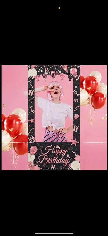Растяжка Happy Birthday в стиле Wednesday, универсальная растяжка Happy Birthday 2