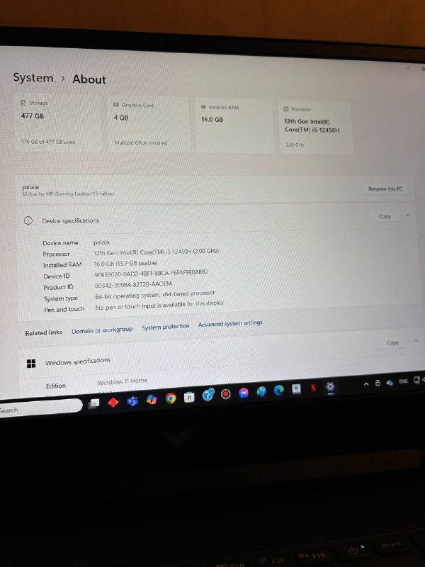 Игровой HP Victus 15-fa0031dx ноутбук 3