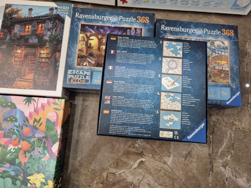 Пазлы-квесты Ravensburger, пазлы Trefl разные 4