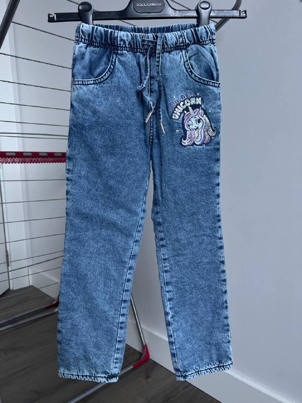 Новые джинсы с микро-начесом для детей 4-6 лет