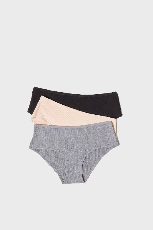 Женские трусики-шорты Etam 2 шт серый и персиковый