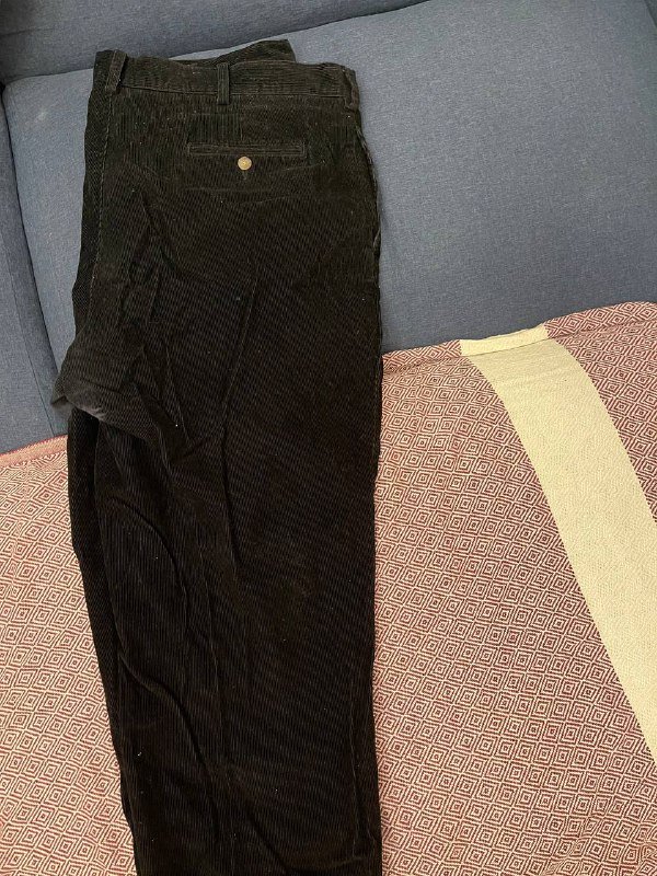 Мужские брюки кордовые черные большой размер