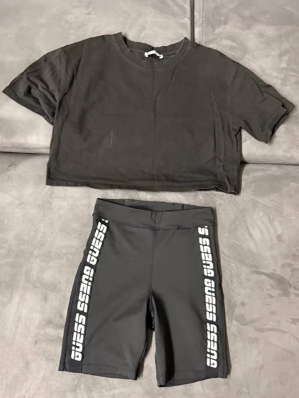 Zara top S, Guess cycling shorts XS 1