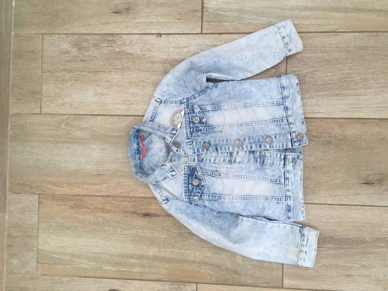 Детская джинсовая курточка с принтом единорог 3