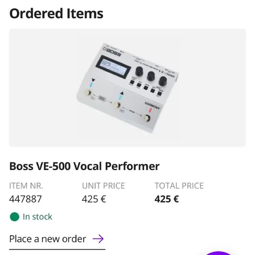 Boss VE-500 vocal processor