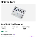 Boss VE-500 vocal processor 1