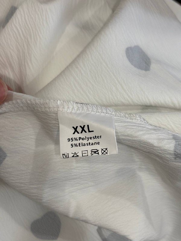 Рубашка новая XL-XXL белая с сердечками 3