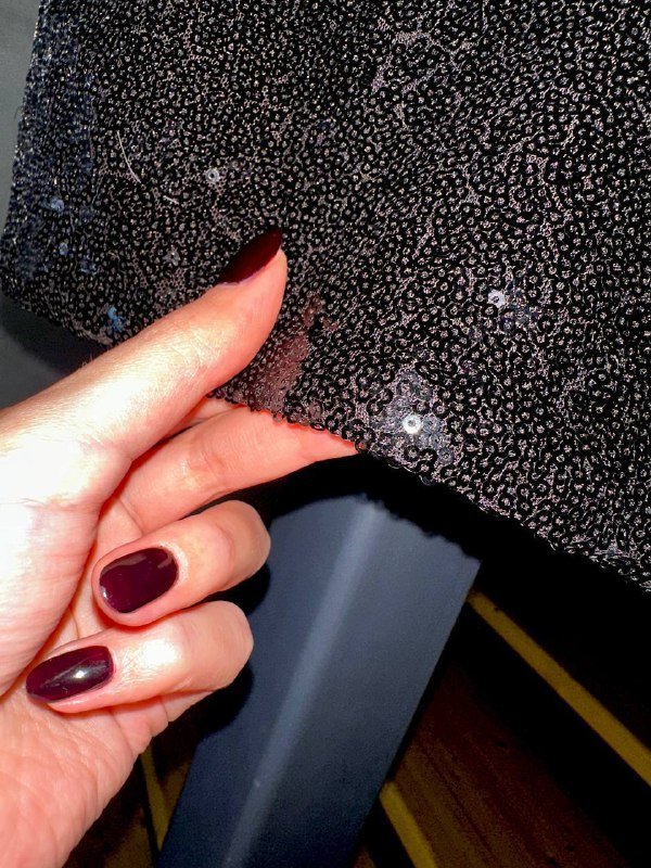 черный вечерний топ с пайетками Amisu, размер S 2